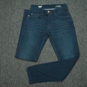 Mugsy Jeans Mens 30x32 Blue Fultons 5‎ Pocket Straight Stretch Dark Wash